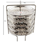Jain Stainless Steel Idiappam Stand 5 Plates - Silver