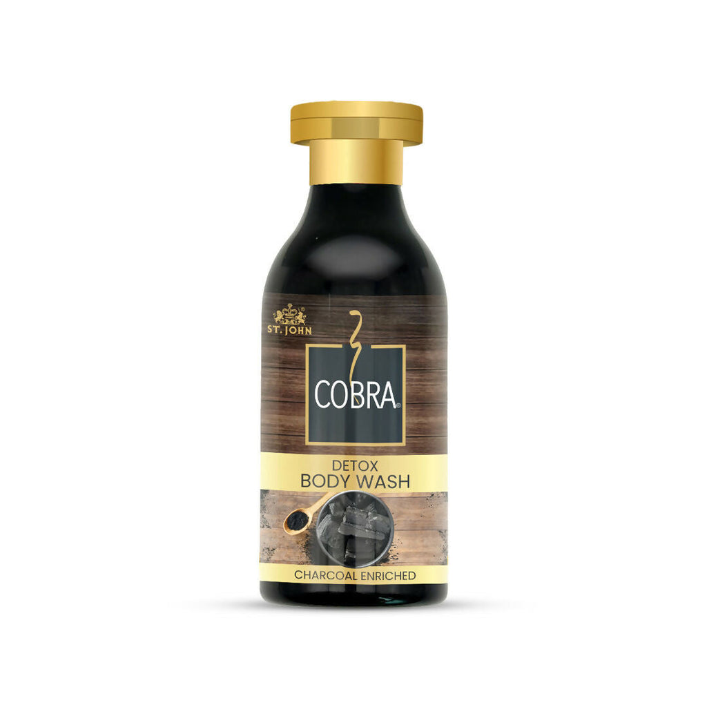 ST.JOHN Cobra Activated Charcoal Enriched Body Wash for Deep Cleansing, Detox & Refreshing Fragrance For All Skin Types