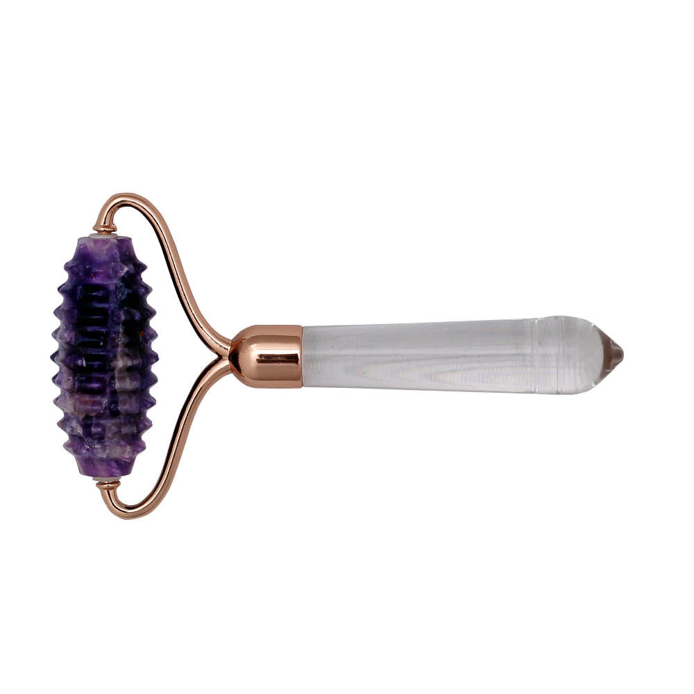Zobha Genuine Amethyst Spike Head Roller