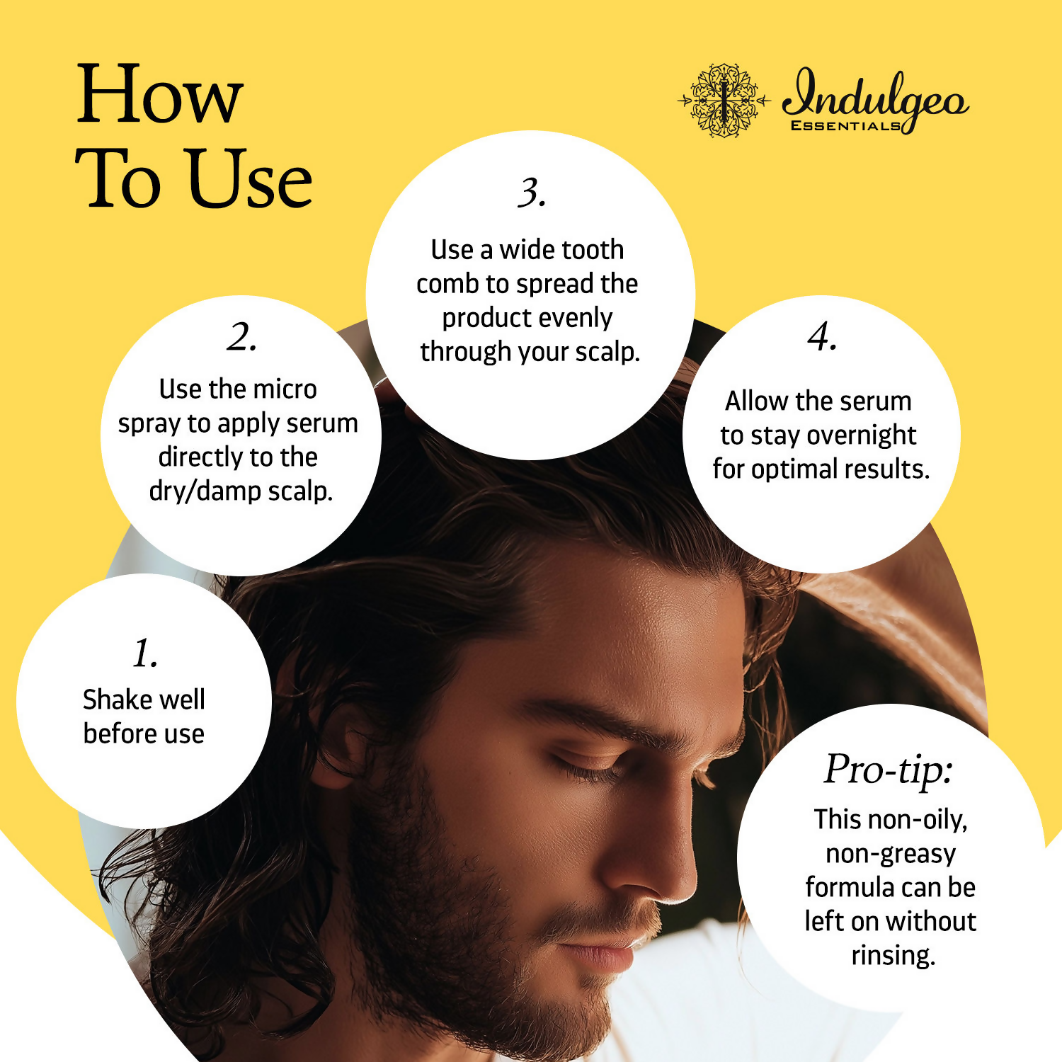 Indulgeo Essentials Luxuriant Hair Vitalizer 2.0 - Non Oily Serum For Hair Growth