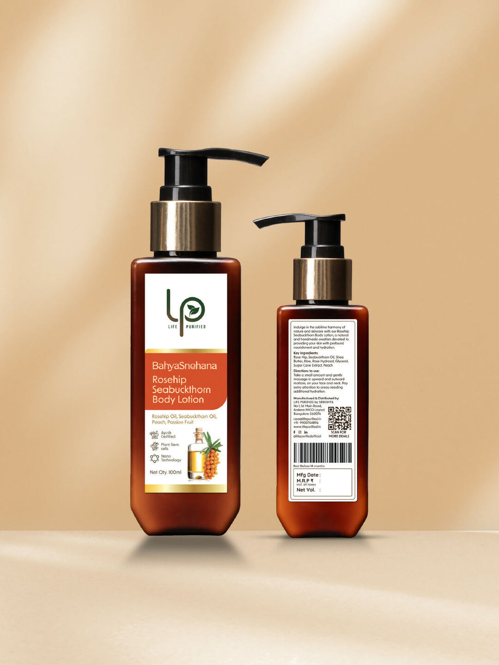 Life Purified Bahyasnehana Rosehip Seabuckthorn - Body Lotion