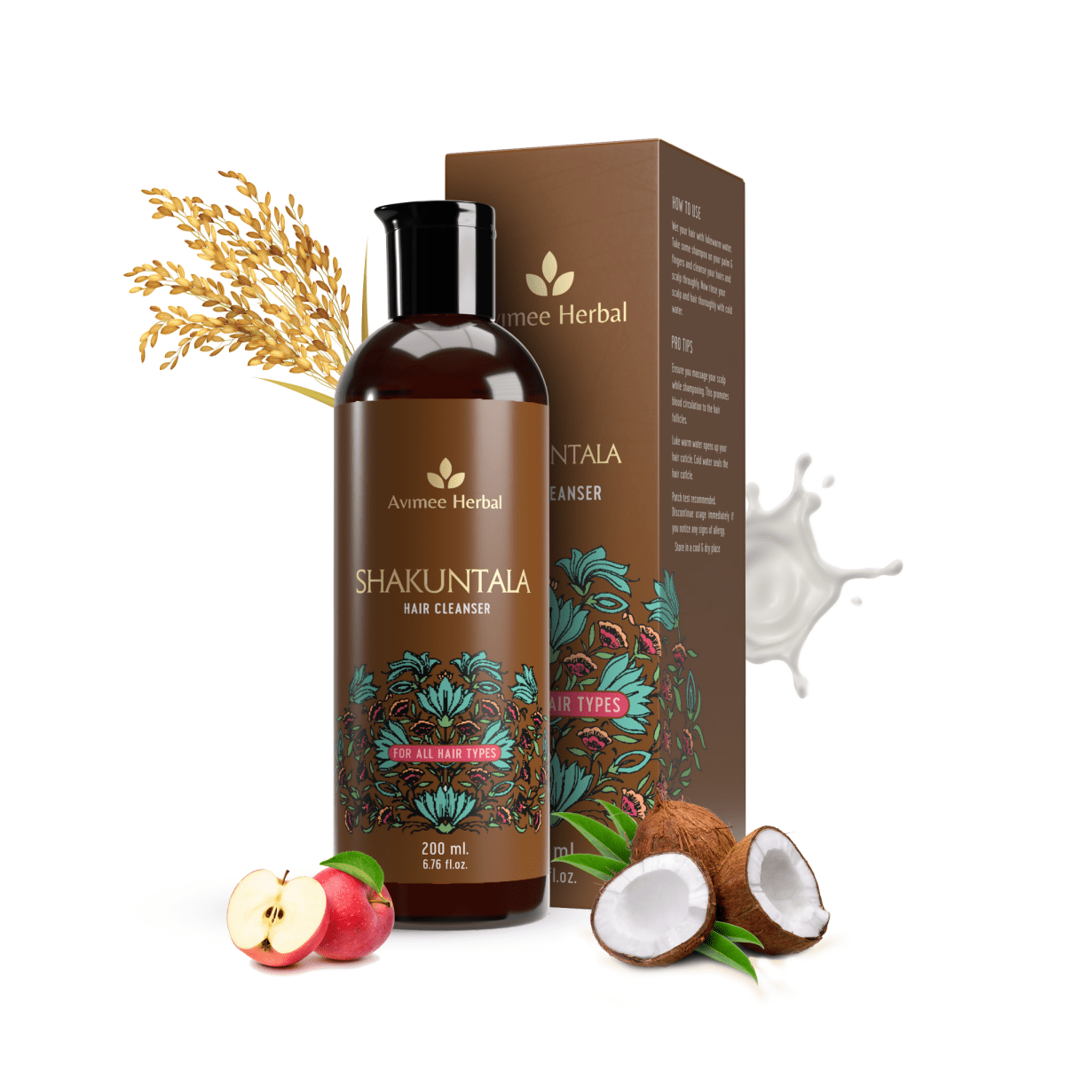 Avimee Herbal Hair Growth Kit: Keshpallav Hair Oil, Shakuntala Hair Cleanser And Scalptone Hair Growth Serum