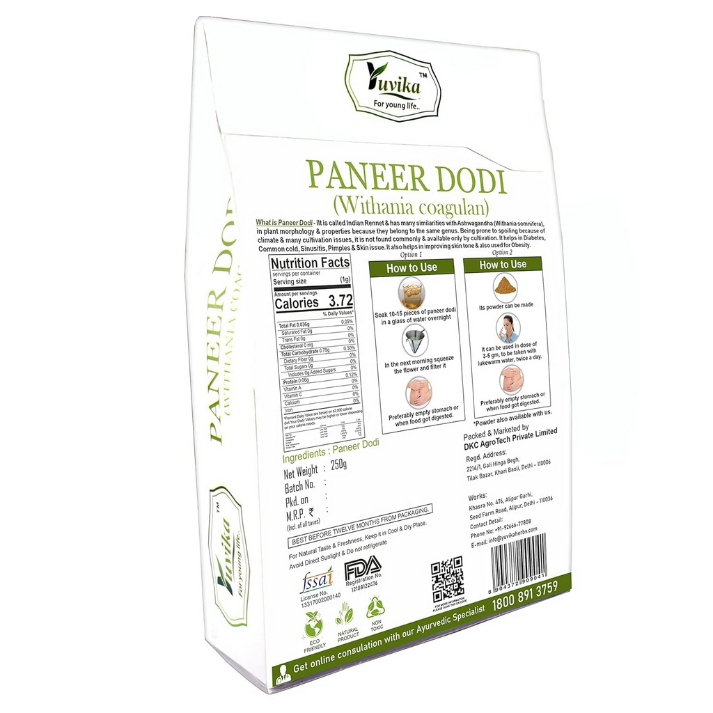 Yuvika Paneer DODI - Paneer Ke Phool - Withania Coagulan