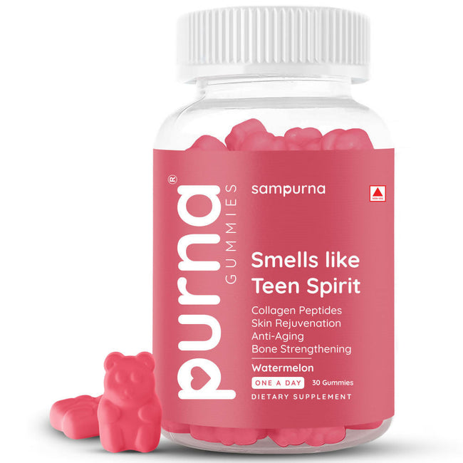 Purna Sampurna Smells Like Teen Spirit Collagen Peptides Gummies - Watermelon Hover Image