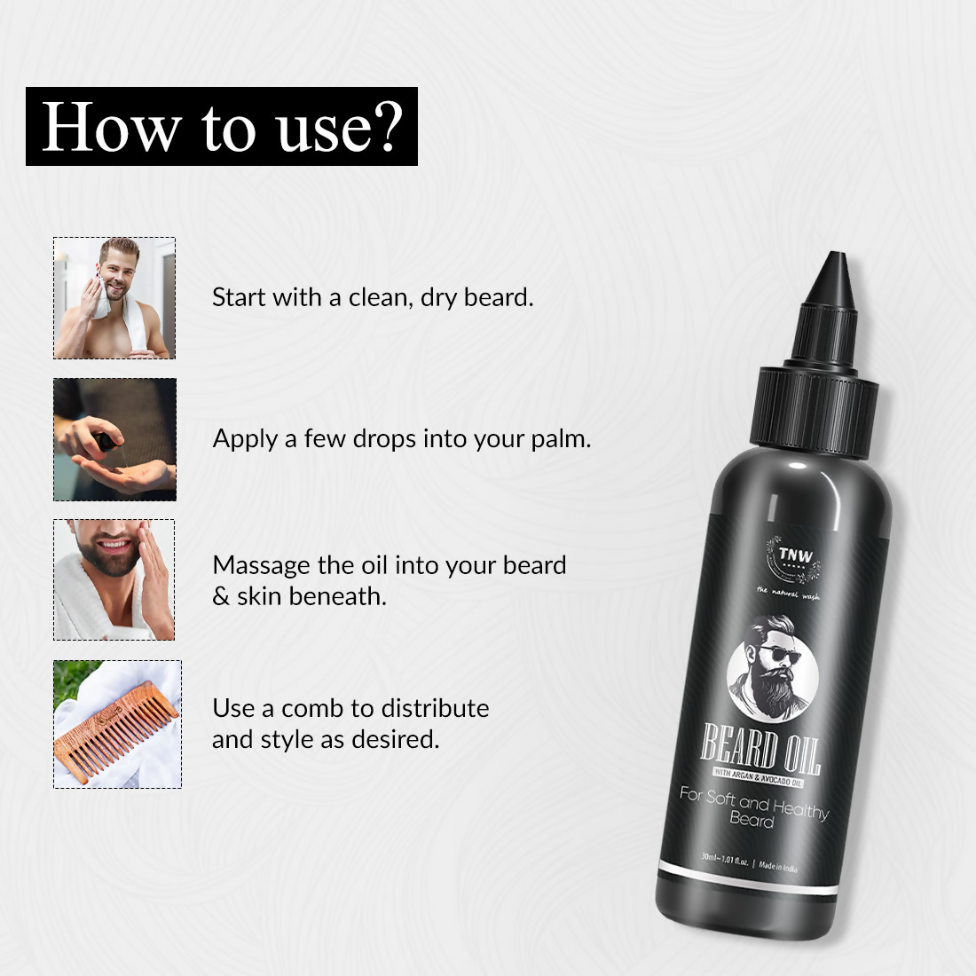 The Natural Wash Beard Oil For Smooth Hair Growth