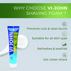 VI-JOHN Dermatologically Tested Vitamin-E enriched Anti Bacterial Lime & Lemon Shaving Cream