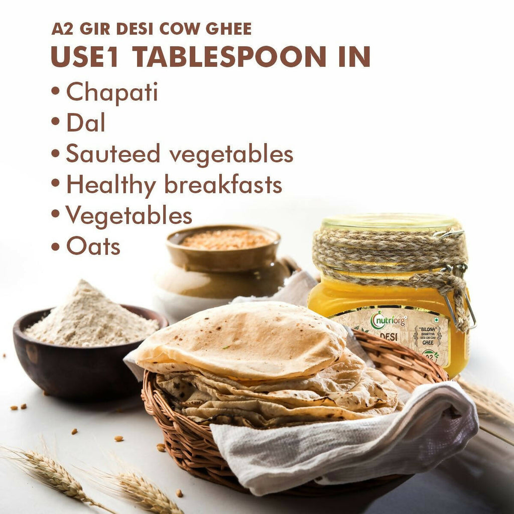 Nutriorg Desi Gir Cow Ghee | Organic Ghee From Desi Gir Cow | Homemade Cow Ghee