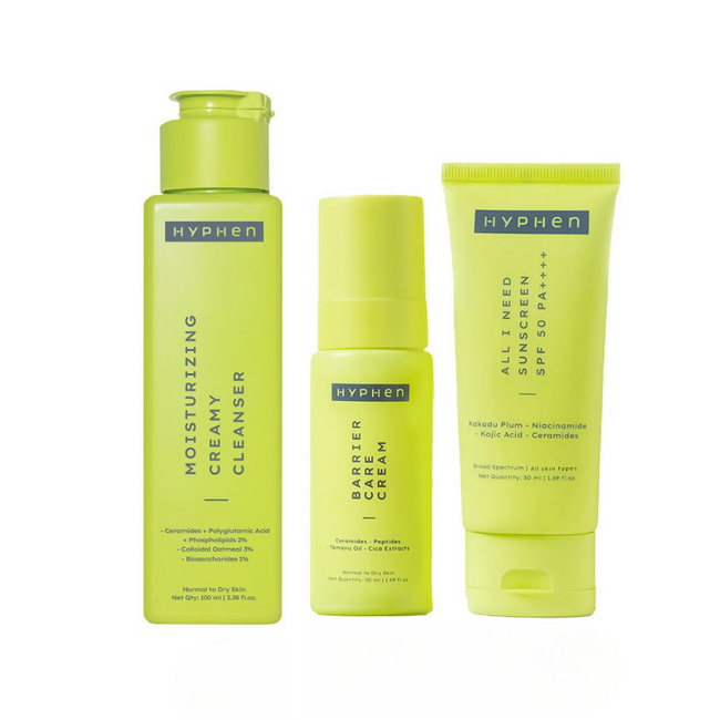 Hyphen By Kriti Sanon CMS (Cleanser, Moisturizer, Sunscreen) Normal to Dry Skin Combo Hover Image