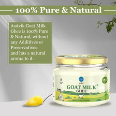 Aadvik A2 Goat Milk Ghee with Ayurvedic Benefits | 100% Pure & Natural Goat Milk Ghee | From Grass Fed Goat A2 Milk