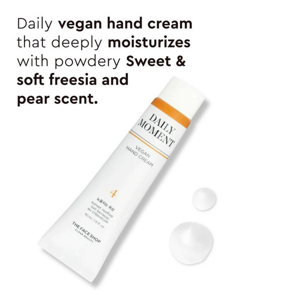 Face Shop Non-Greasy Vegan Hand Cream - Sunset Rooftop With Hyaluronic Acid
