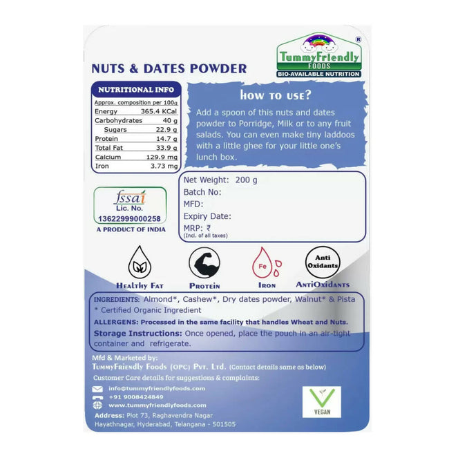 TummyFriendly Foods Premium Nuts and Dates Powder Main Image