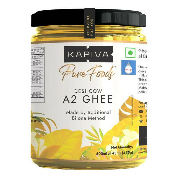 Kapiva A2 Desi Cow Ghee | Pure and Natural Ghee From A2 Cow Milk | Organic Cow Ghee Hover Image