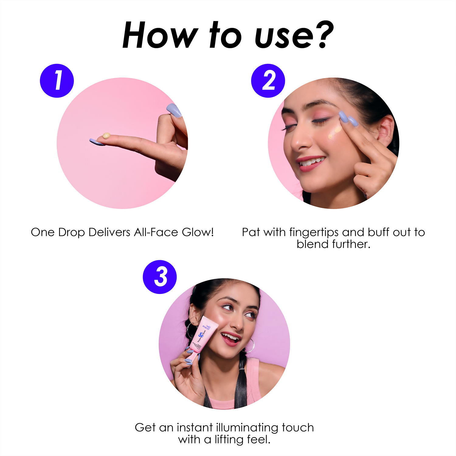 Blue Heaven Prime & Shine Flawless lluminating Primer & Strobe Cream - Silver Pink