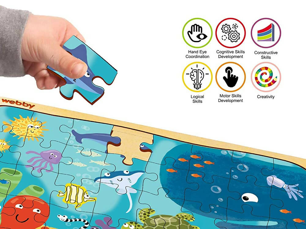 Webby Underwater Animals Jigsaw Puzzle - 40 Pcs