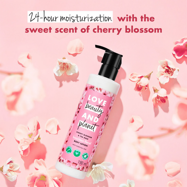 Love Beauty And Planet Cherry Blossom & Tea Rose Body Lotion Main Image