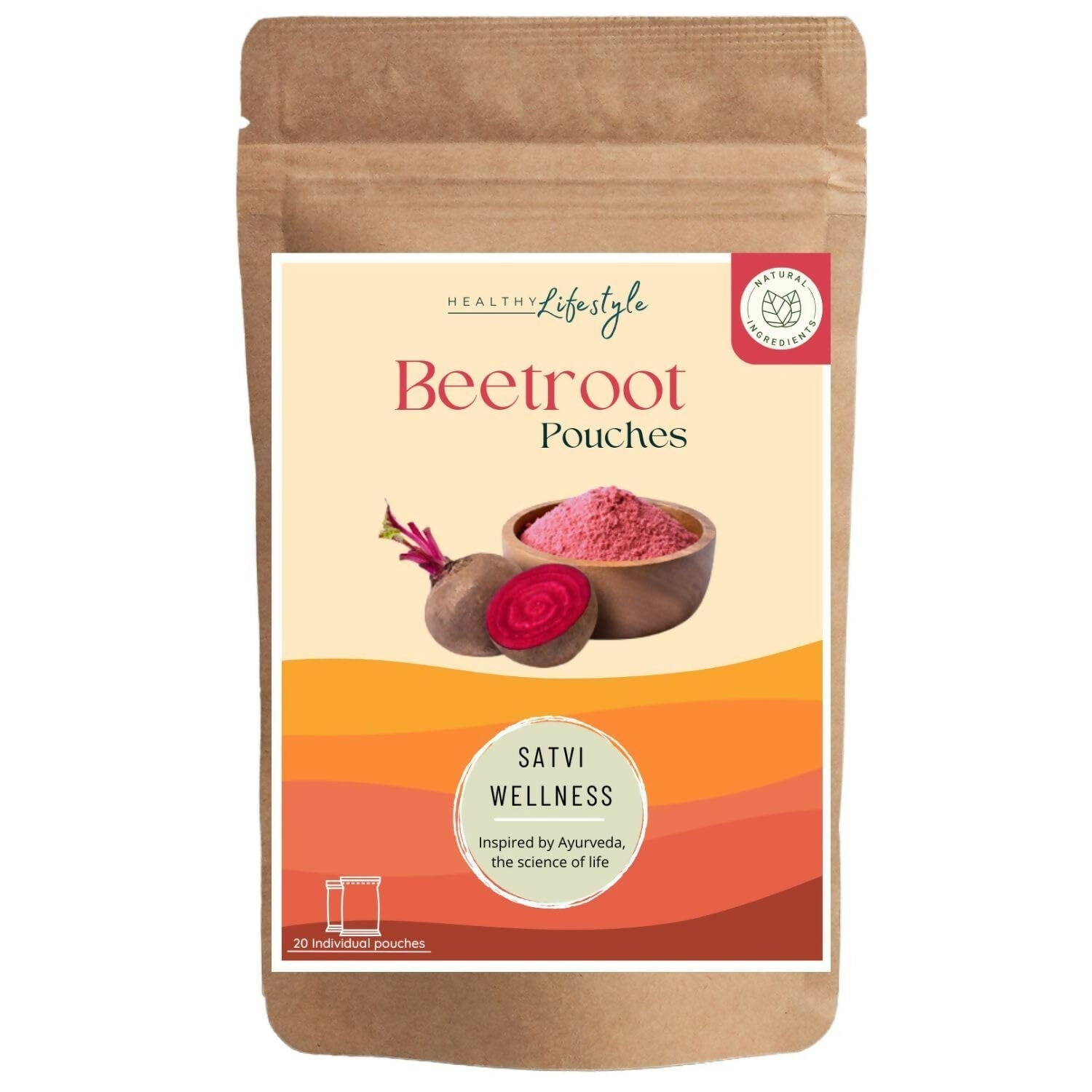 Satvi Wellness Beetroot Powder Pouches