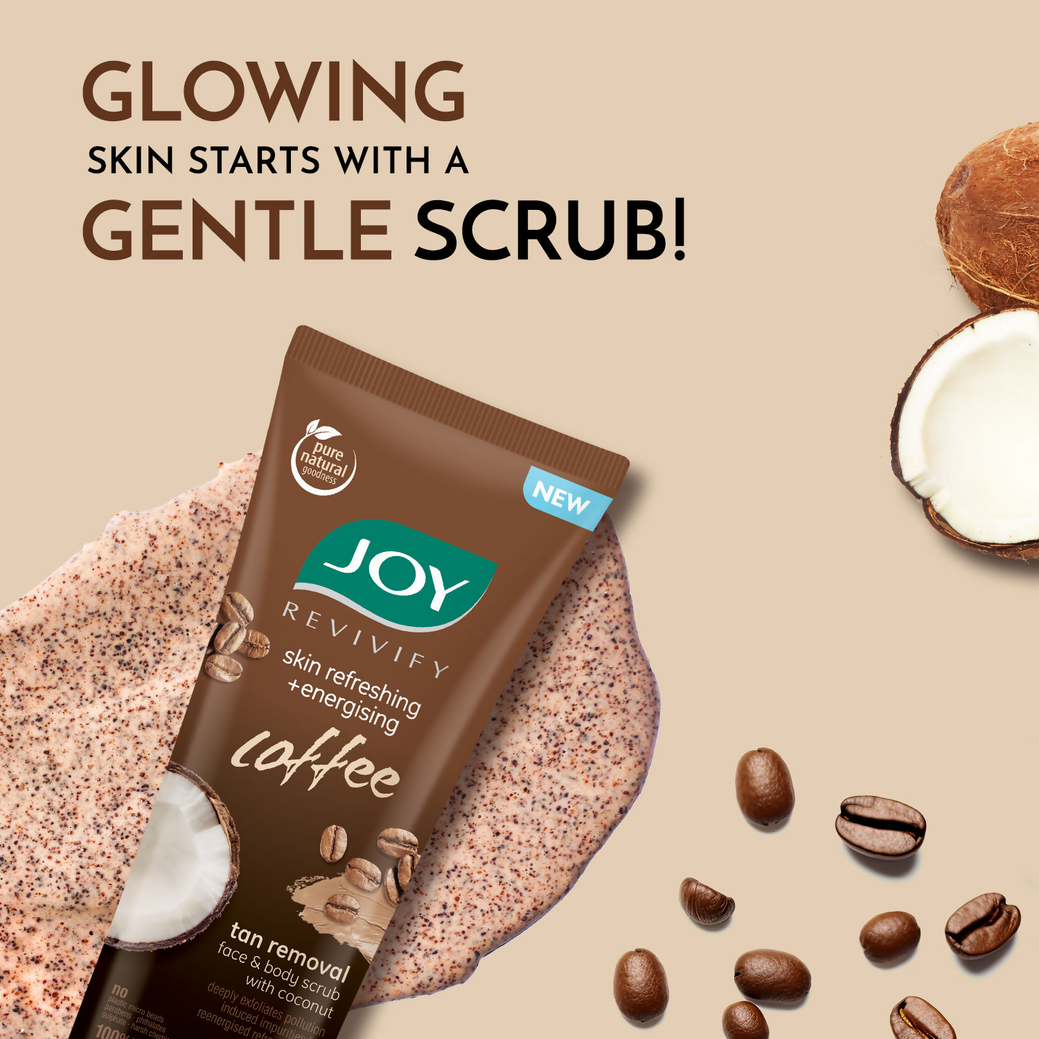 Joy Anti Pollution Exfoliating Coffee Face & Body Scrub