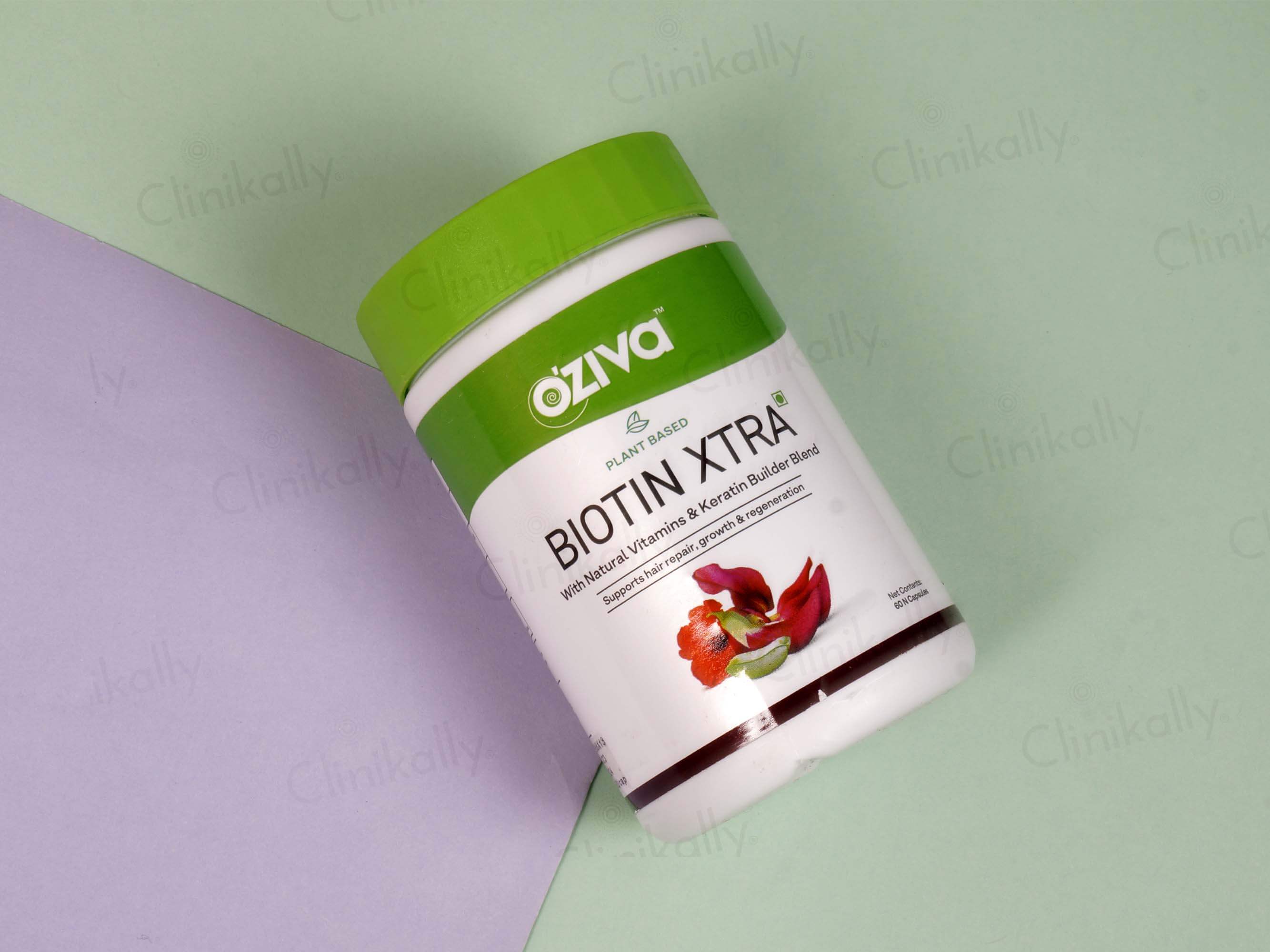 OZiva Biotin Xtra with Natural Vitamins & Keratin Builder Blend Capsule