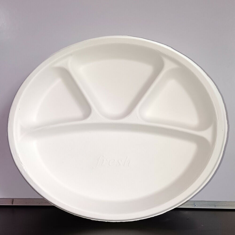 Disposable 4 compartment Plates
