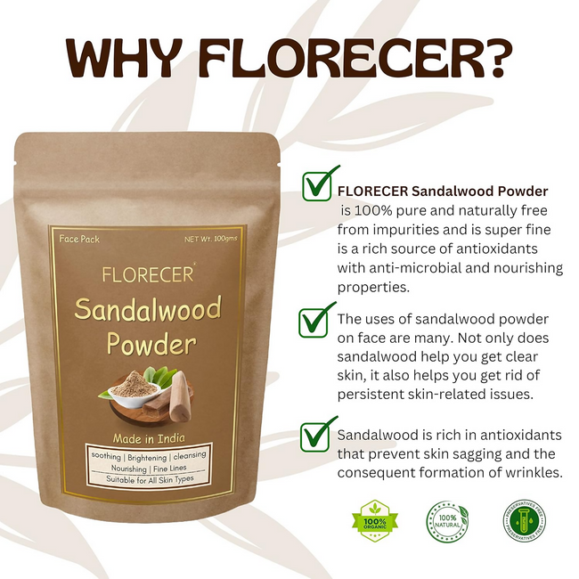 Florecer Sandalwood Powder For Face Pack Main Image