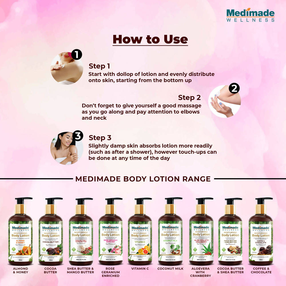 Medimade Wellness Rose Geranium Enriched Moisturising Body Lotion
