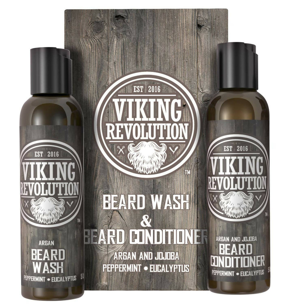 Viking Revolution Beard Wash and Beard Conditioner Combo