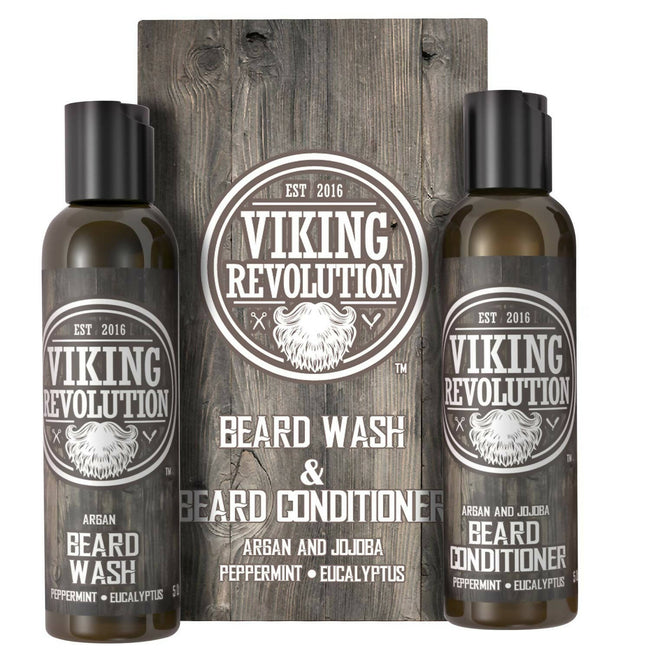 Viking Revolution Beard Wash and Beard Conditioner Combo Hover Image