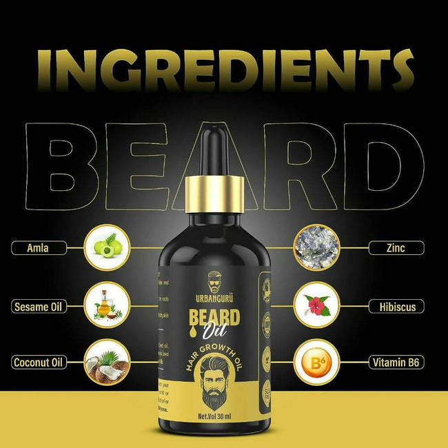 Urbanguru Men's Beard & Hair Growth Oil Main Image