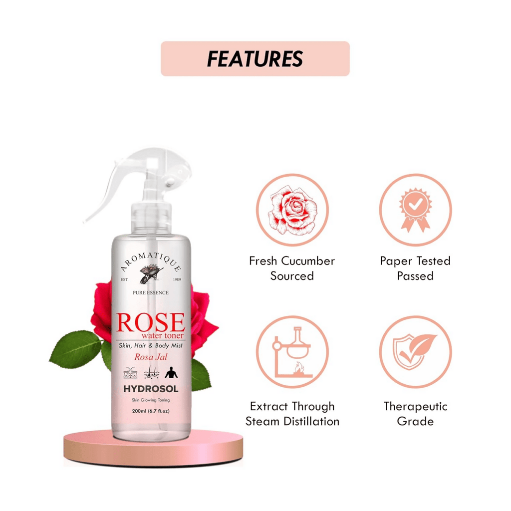 Aromatique Rose Water Spray For Face, Rose Water Toner