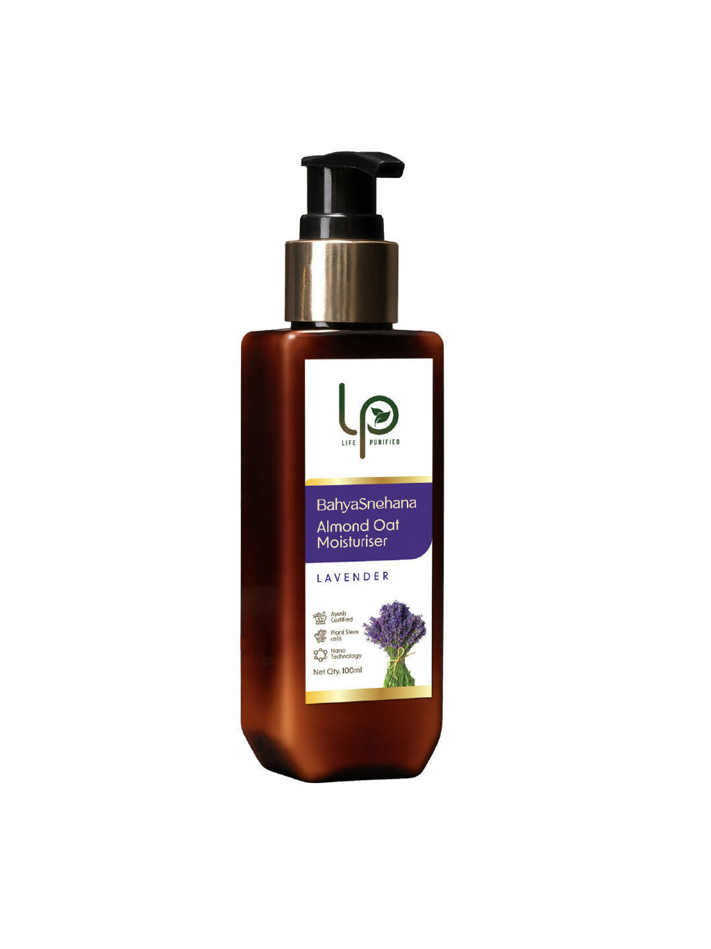 Life Purified Bahyasnehana Almond Oat Moisturiser - Body Lotion - Lavender