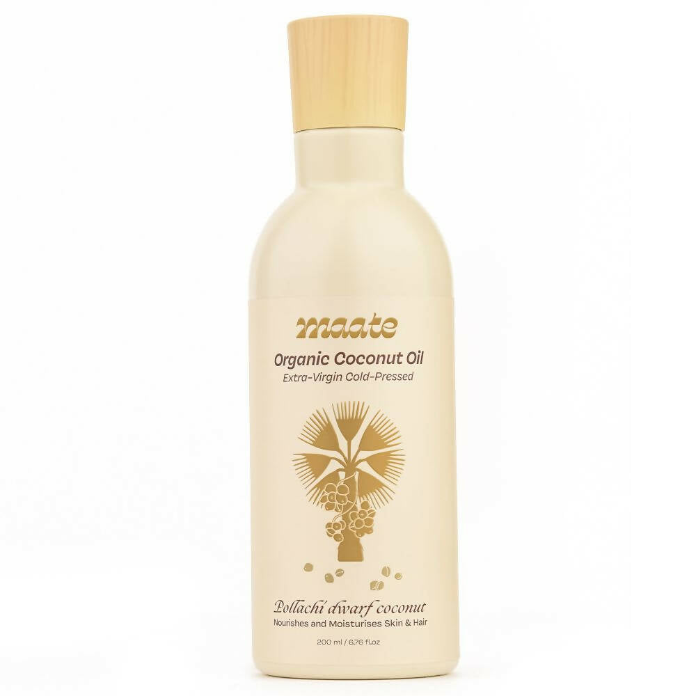 Maate Organic Coconut Oil | Extra Virgin Cold Pressed For Baby Body Massage & Hair Care Oil