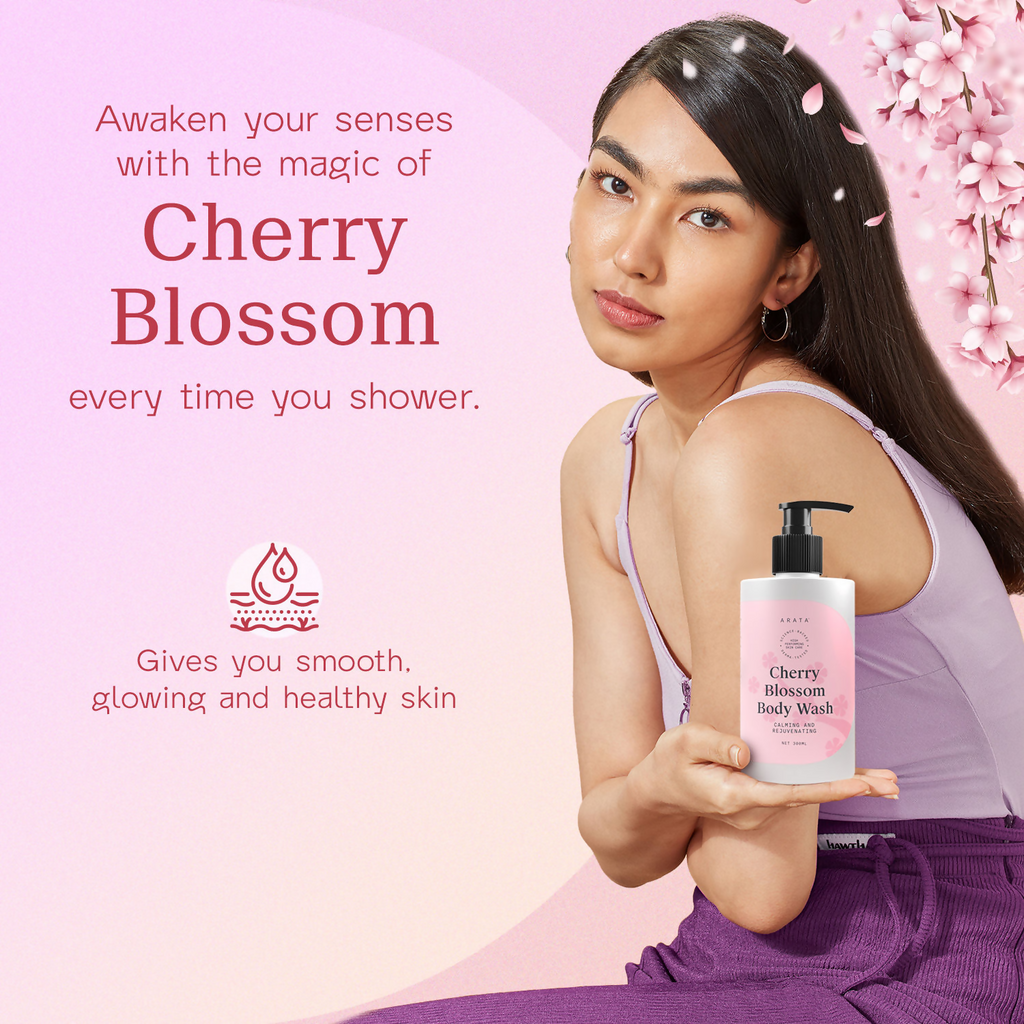 Arata Body Wash Nourishing Calming And Rejuvenating - Cherry Blossom