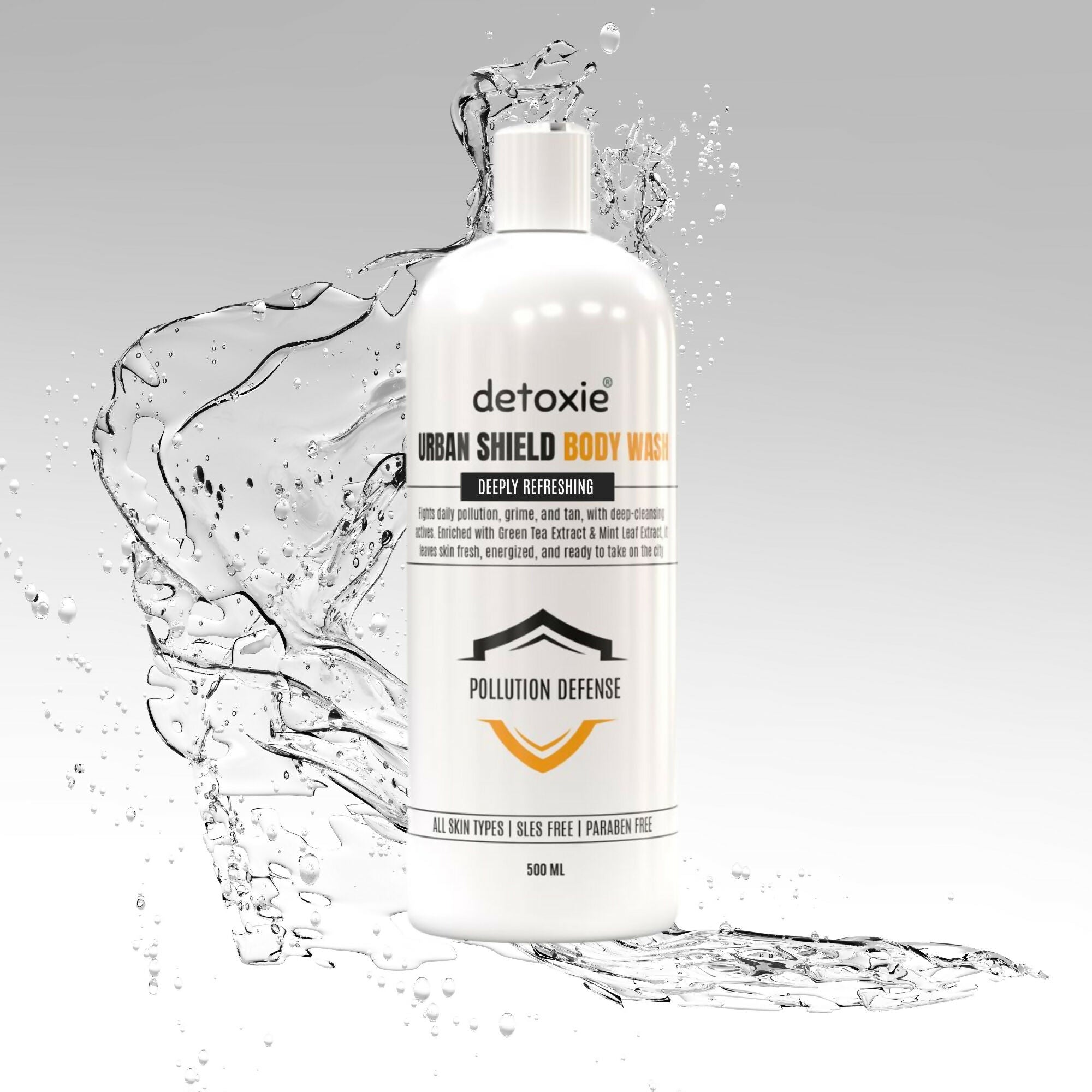 Detoxie Body Wash with Loofah - Urban Shield