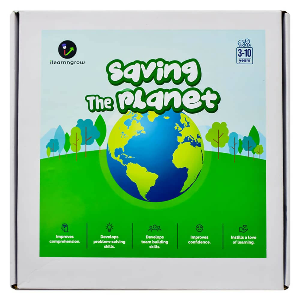 ilearnngrow Saving The Planet Board Game (Size: 10x10x1) Made by MDF Board Game for 3 - 10 years