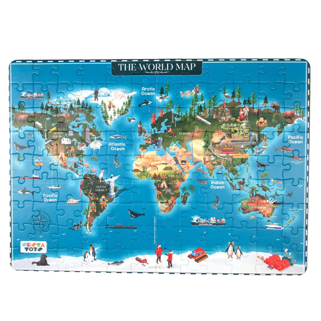 Nesta Toys World Map Jigsaw Puzzle for Kids, Jumbo Floor Puzzle, Educational Toy (6+ Years)