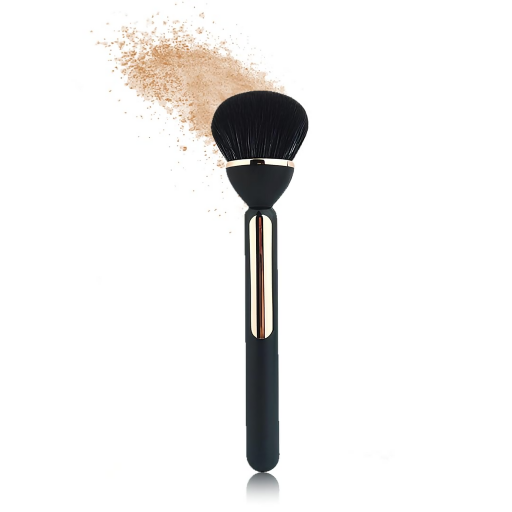 Gleva Multipurpose Professional Powder & Blush Cheek Brush - Black