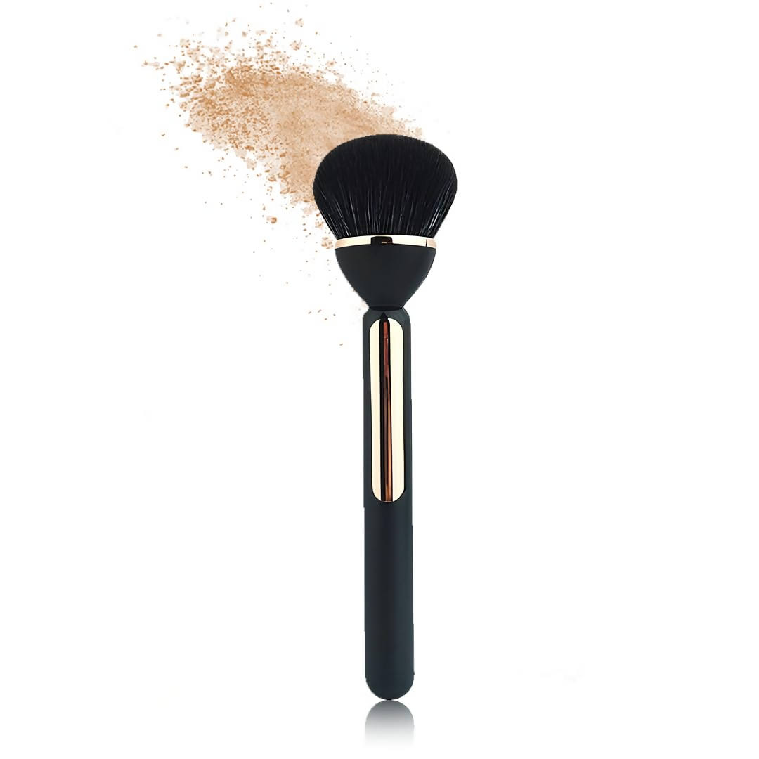 Gleva Multipurpose Professional Powder & Blush Cheek Brush - Black