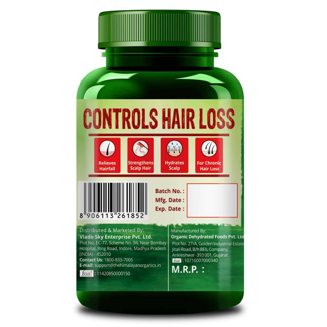 Himalayan Organics Plant Based Hair-Skin Vitamin Biotin + DHT Blocker Veg Capsules Main Image
