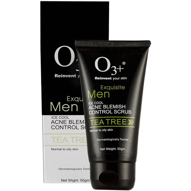 Professional O3+ Exquisite Men Tea Tree Ice Cool Acne Blemish Control Scrub Hover Image