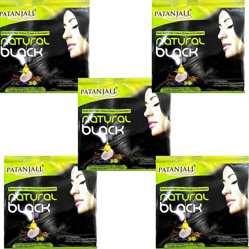 Patanjali Kesh Kanti Hair Colour (Cream & Developer) - Natural Black