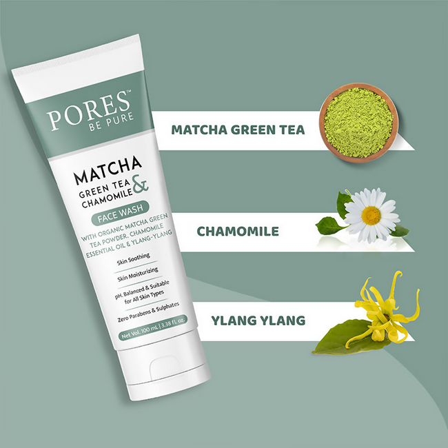 Pores Be Pure Matcha Green Tea Purifying Face Wash Main Image