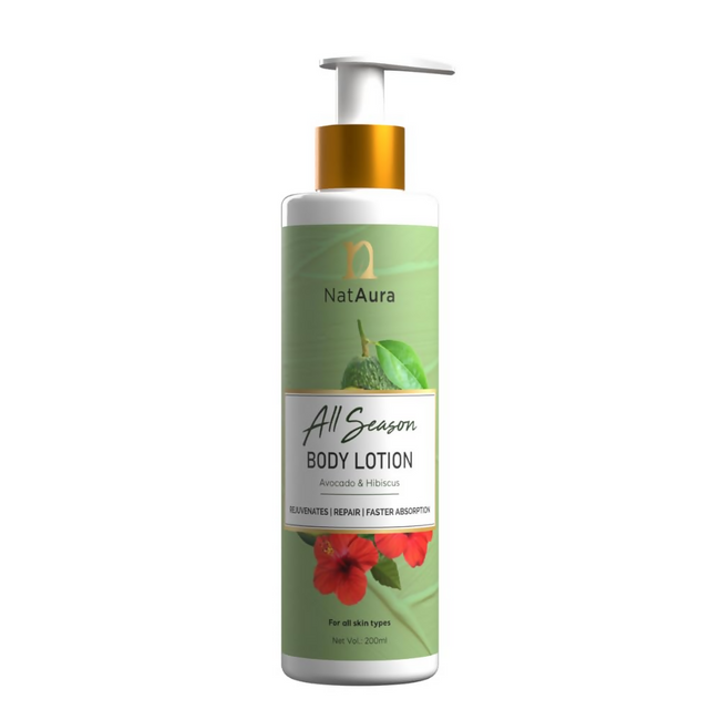 NatAura All Season Body Lotion With Avocado & Hibiscus Hover Image