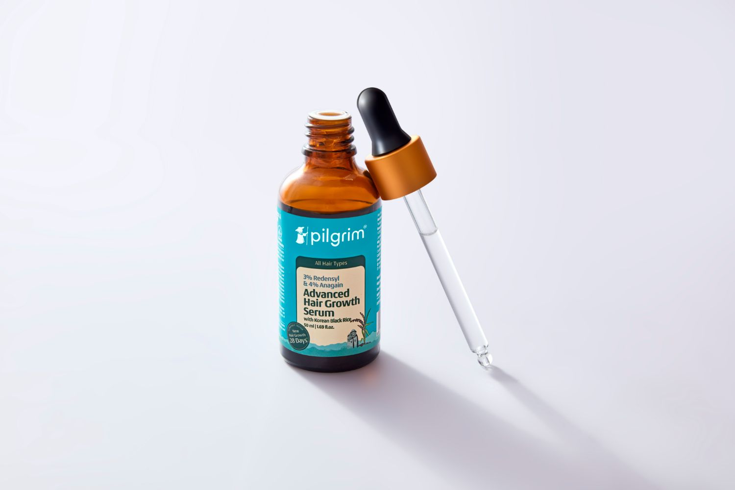 Pilgrim 3% Redensyl + 4% Anagain Advanced Hair Growth Serum with Korean Black Rice