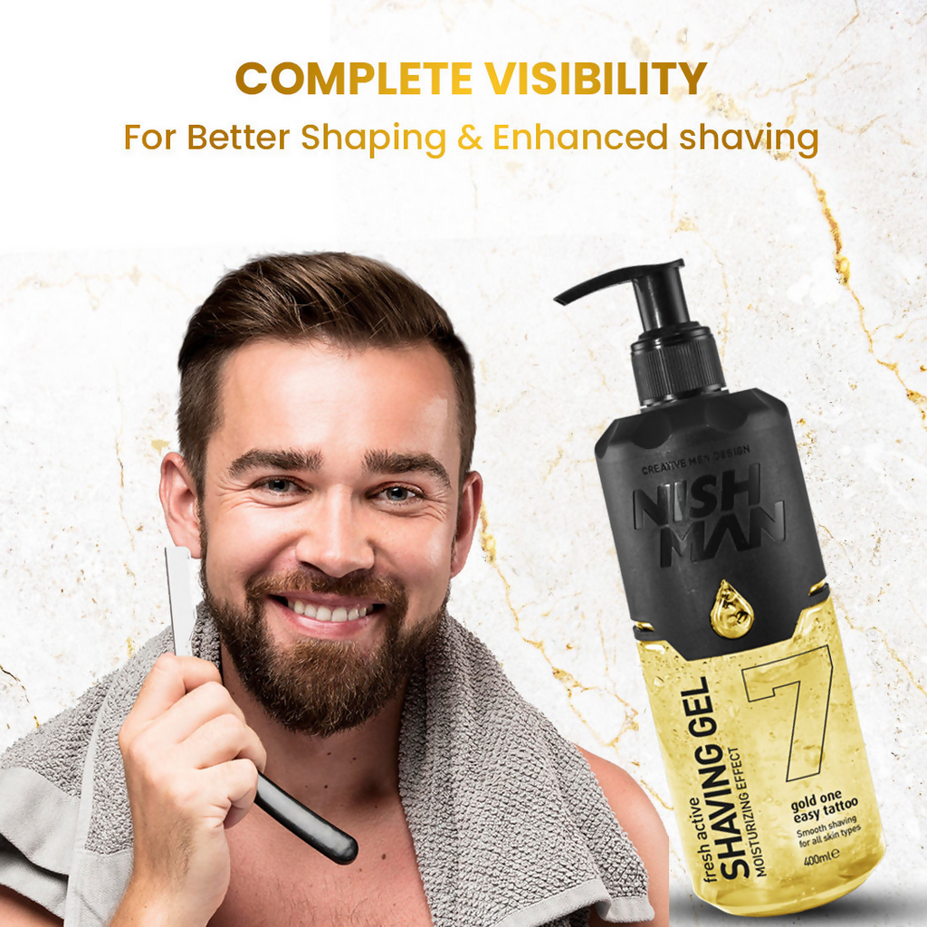 NishMan Fresh Active Shaving Gel Moisturizing Effect - Gold One