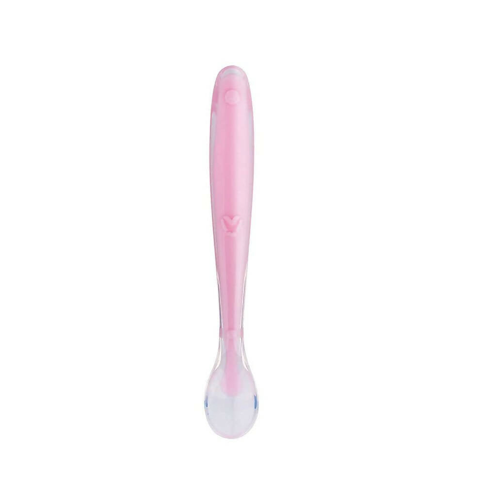 Safe-O-Kid Soft Tip Silicone Spoon, Pink For Kids Protection