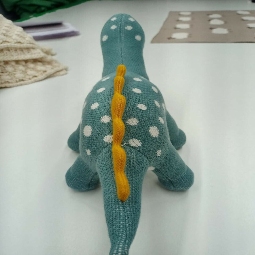 Nesta Toys Dinosaur Plush Toy For Kids – Snuggly Knitted Cotton Soft Toy