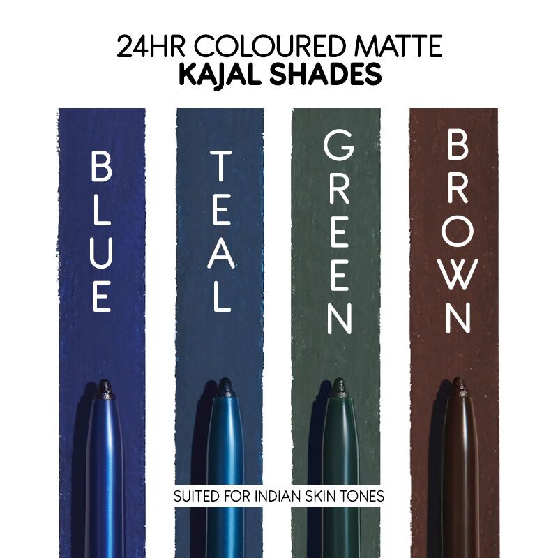Kay Beauty By Katrina Kaif 24HR Coloured Matte Kajal - Blue