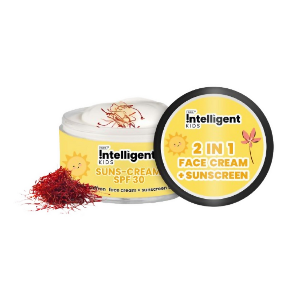 TuCo Intelligent Kids 2-in-1 Saffron Face Cream & Sunscreen For Sun Protection And Glow