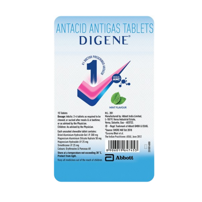 Digene Antacid Antigas Tablets For Acidity Gas & Stomach Care Hover Image
