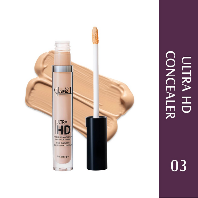 Glam21 Ultra HD Liquid Concealer for HD Finish - Medium Warm Main Image
